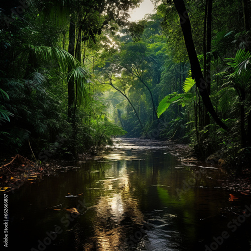 river in the forest  generated by AI