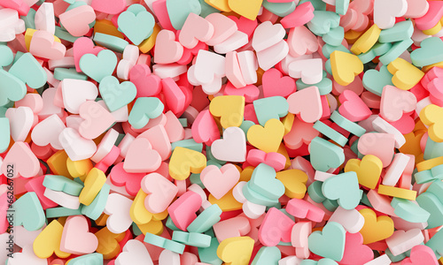 heart shaped pills background