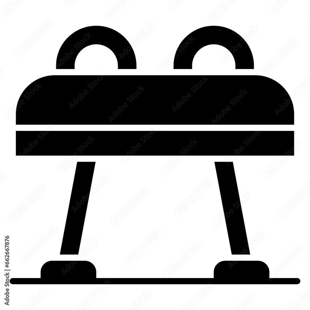 Vector Icon Pommel Horse, Gymnastic Pommel, Gymnastics Horse, Vault