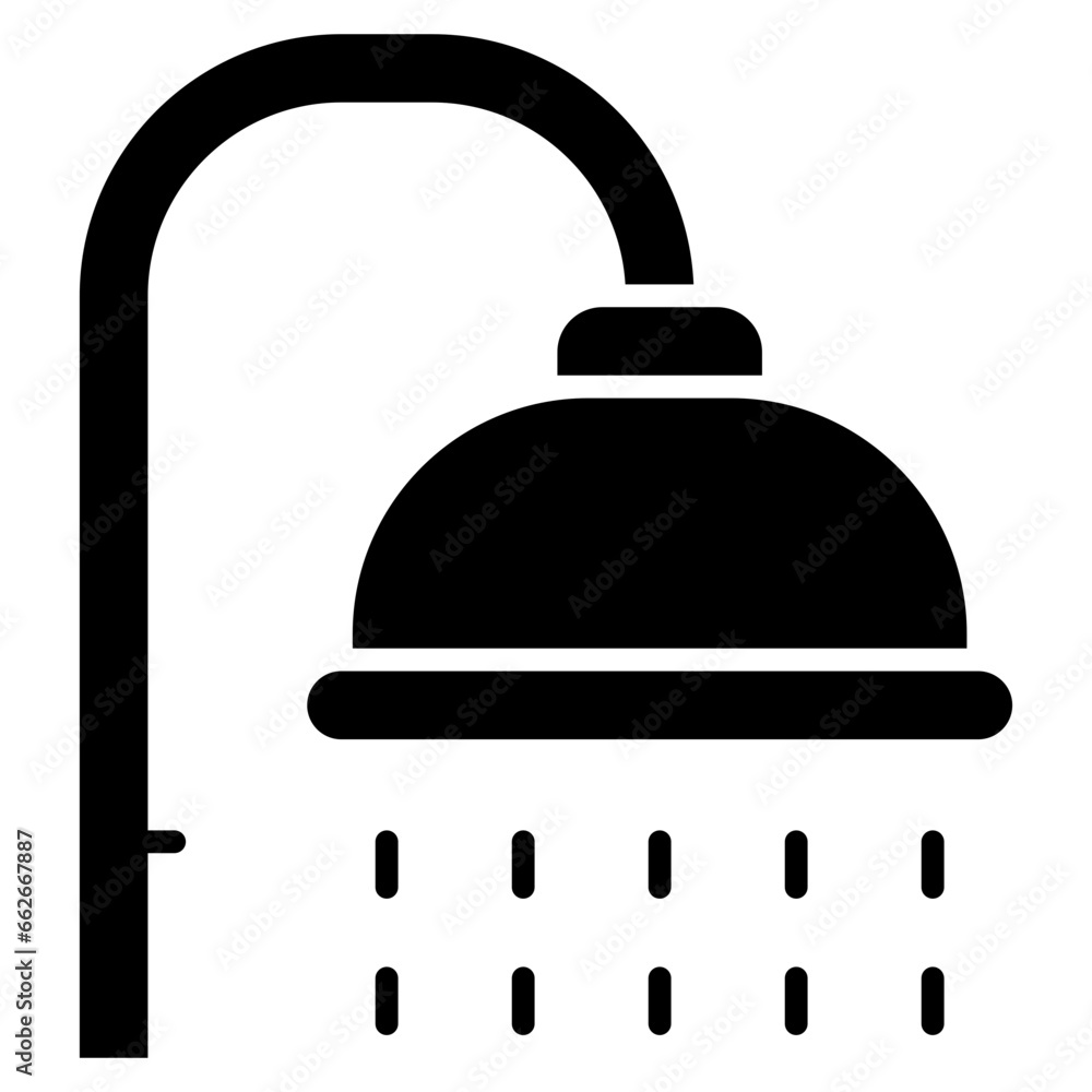 Vector Icon Shower, Bath, Clean, Gym, Routine Vector Icon Shower, Bath, Clean, Gym, Routine