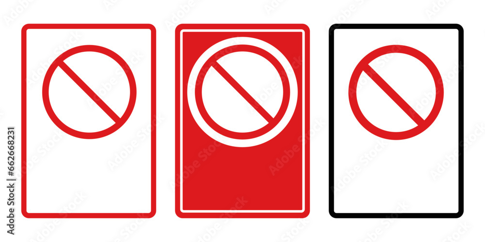 Panneau Interdiction Fond Rouge Barr Vierge Stock Vector Adobe Stock