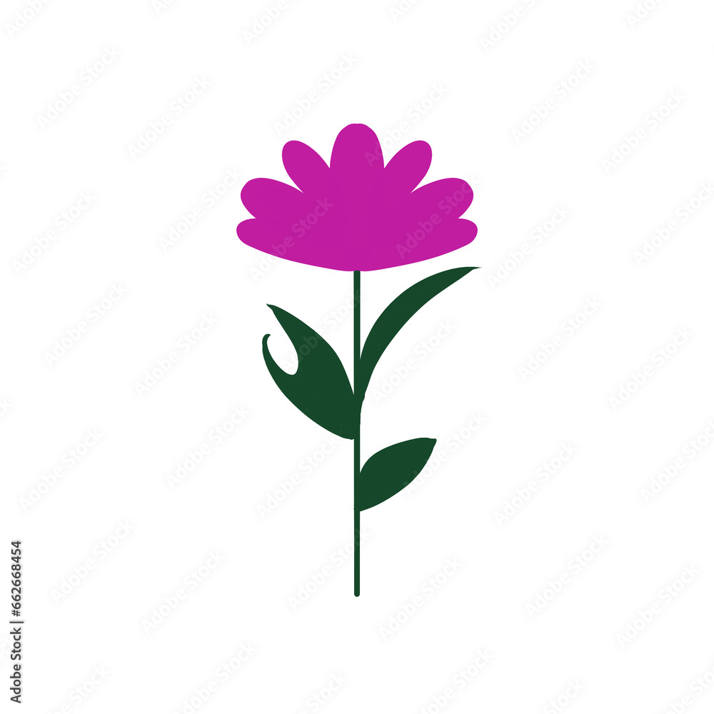 Fototapeta premium Purple vector flower color icon design