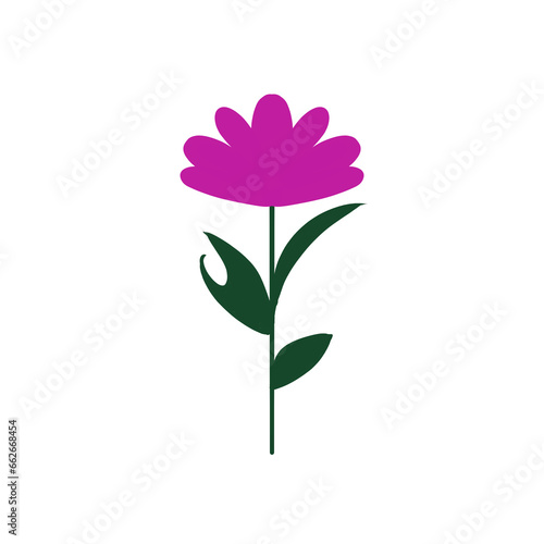 Purple vector flower color icon design