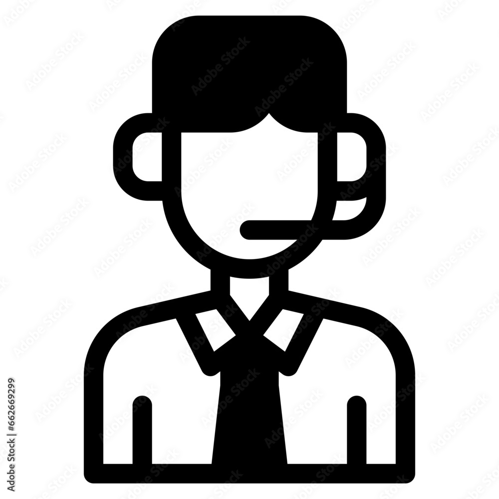 Vector Icon Call Center, Help, Support, Operator, Avatar Vector Icon Call Center, Help, Support, Operator, Avatar