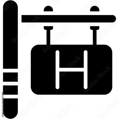Vector Icon Hotel, Sign, Rating, Board, Review, Hotel Board