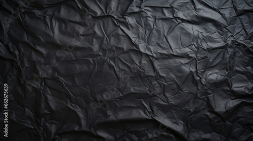 Empty crumpled wet black paper blank texture