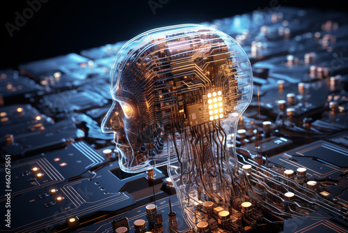 concept on the theme of artificial intelligence, AI