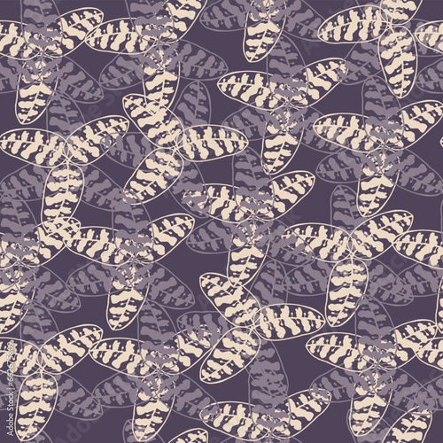 Purple Pinwheels, vector seamless pattern. Repeating background. Tileable wallpaper print.	