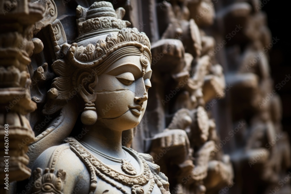 close-up of intricate stone sculptures close-up of intricate stone sculptures