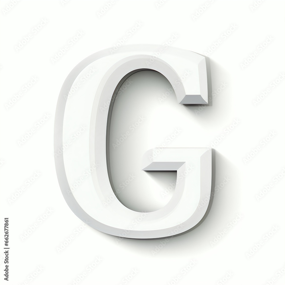 Creative Letter G on White Background Vector Creative Letter G on White Background Vector