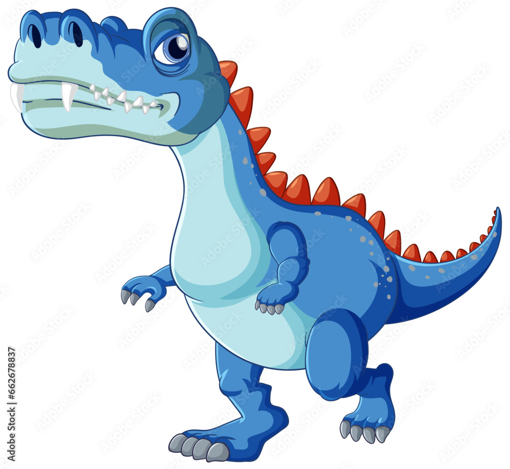 Naklejka premium Fairy tail dinosaur cartoon character
