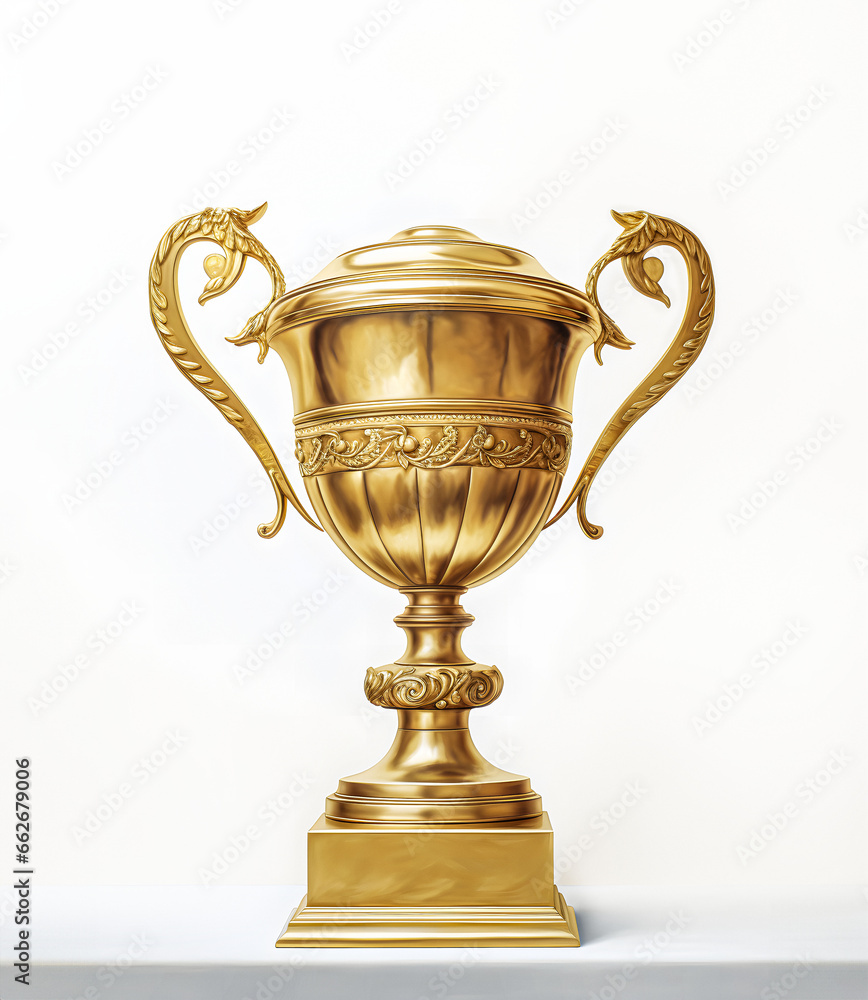 Realistic Golden Trophy For Winner Realistic Golden Trophy For Winner