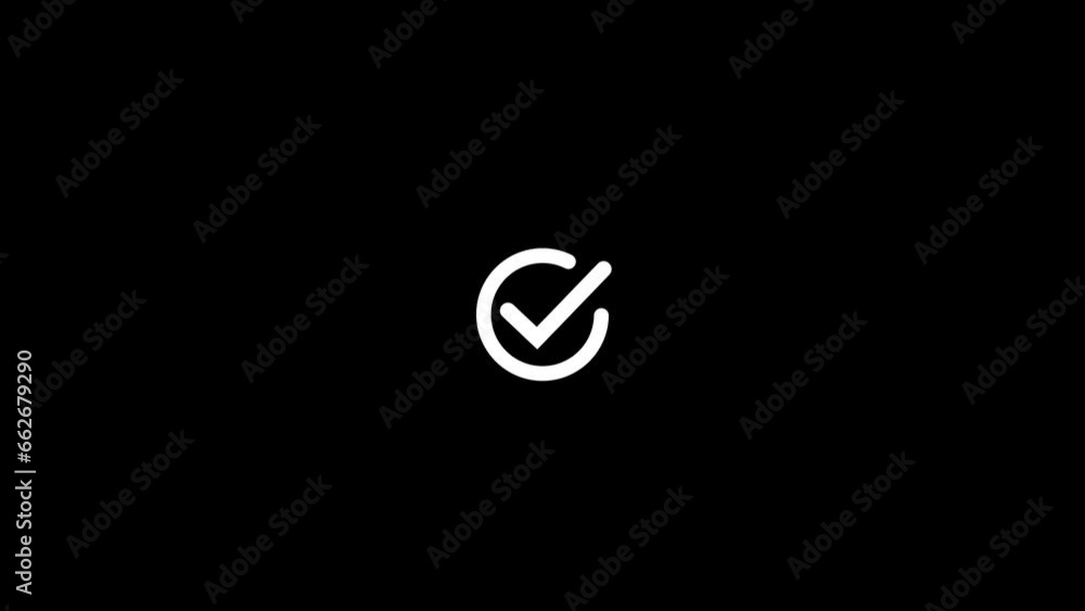 A green color circle animation and in site show tic arrow . A green color circle animation and in site show tic arrow .