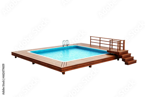 Swimming Pool isolated on transparent background, Generative Ai