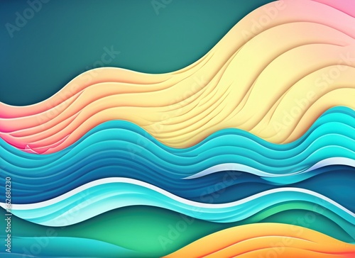 3d beach waves  watercolor waves  wavy abstract background  colorful  beach  sea  blue  red  yellow  rainbow  abstract  wallpaper  backdrop