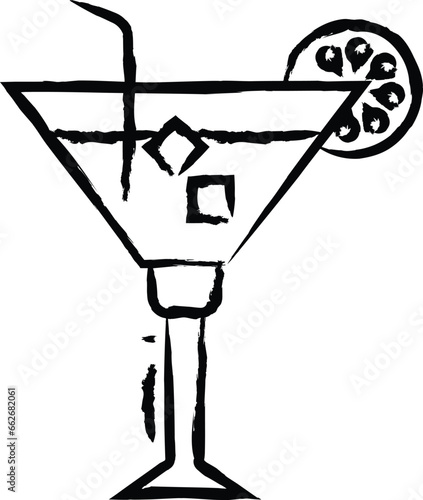 Cocktail hand drawn vector illustration
