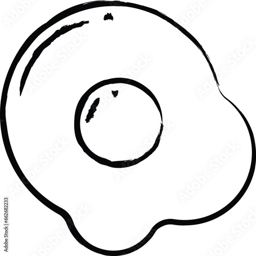 Egg omelette hand drawn vector illustration