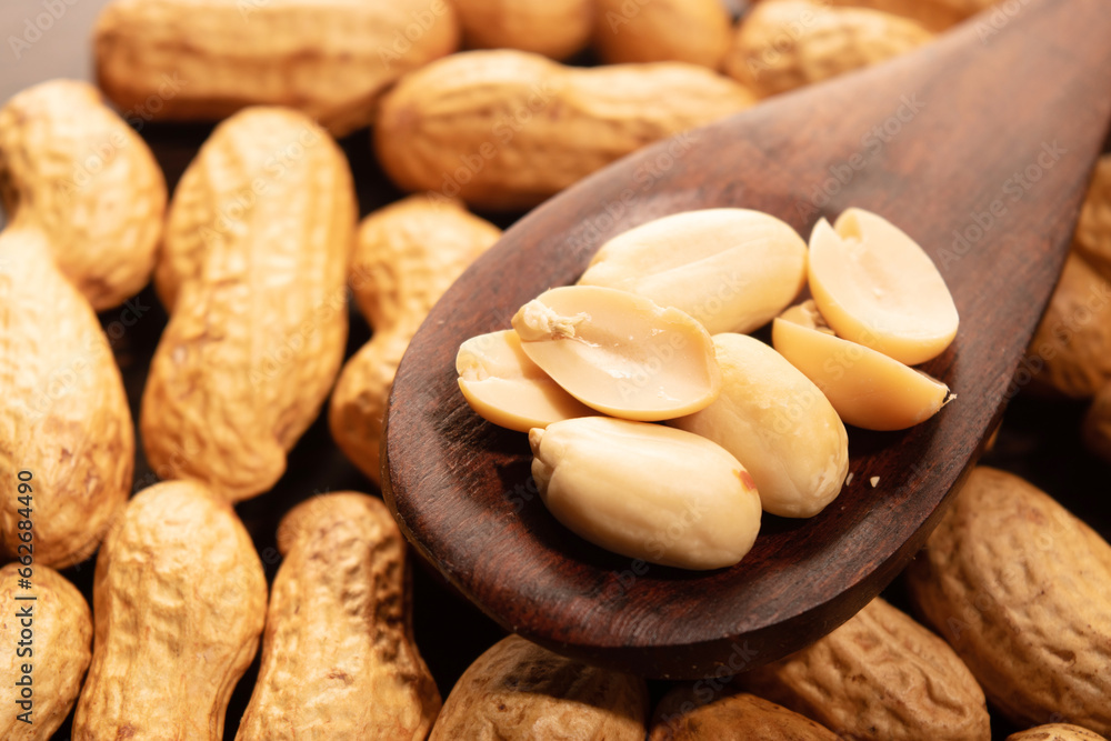 Fototapeta premium Closuep of peanut without shell
