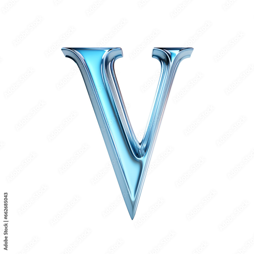 Glossy alphabet V, isolated.
Generative Ai image. Glossy alphabet V, isolated.
Generative Ai image.