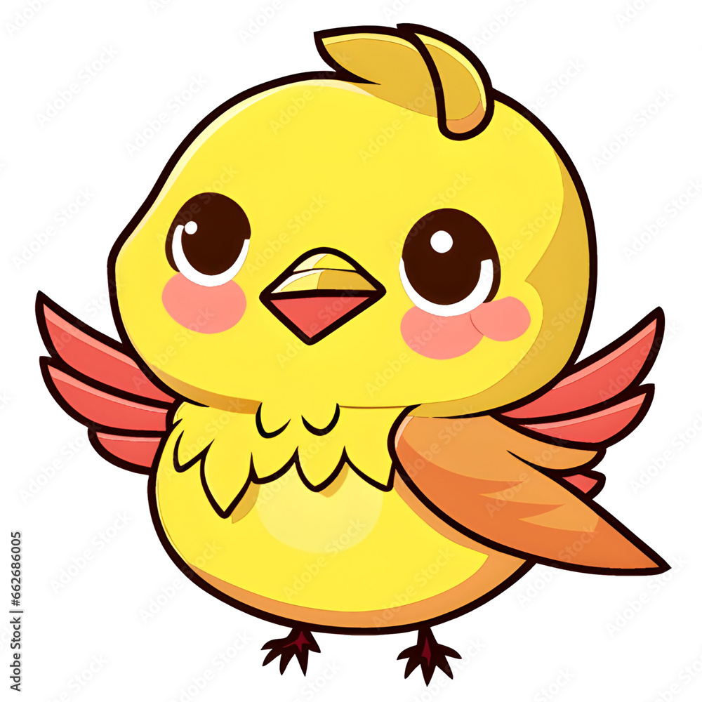 illustration of yellow bird illustration of yellow bird