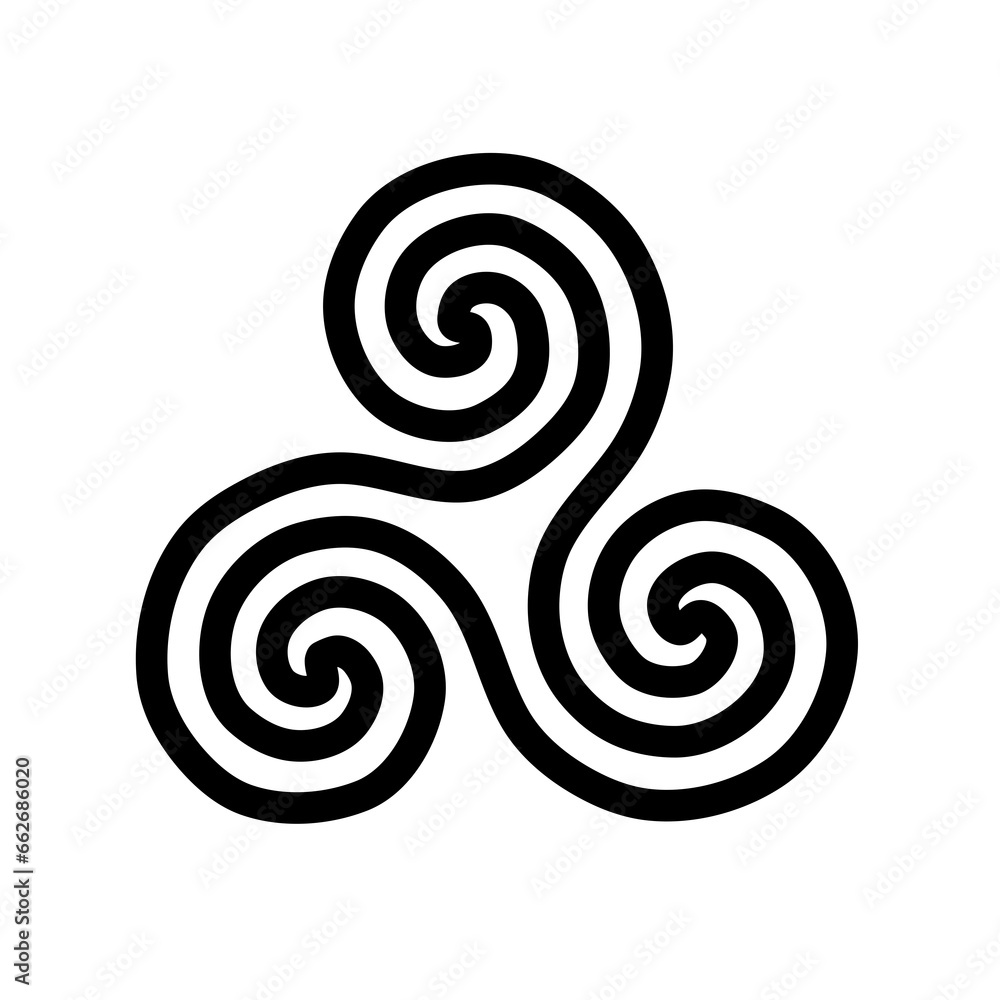triskel spiral icon with simple design. triple spiral icon triskel spiral icon with simple design. triple spiral icon