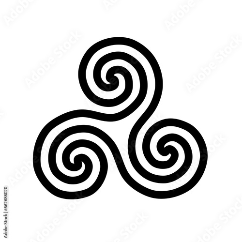triskel spiral icon with simple design. triple spiral icon