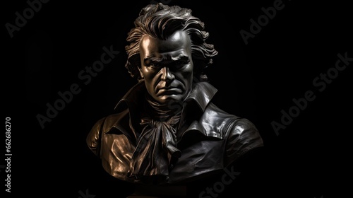 Bronze bust of Ludwig van Beethoven photo