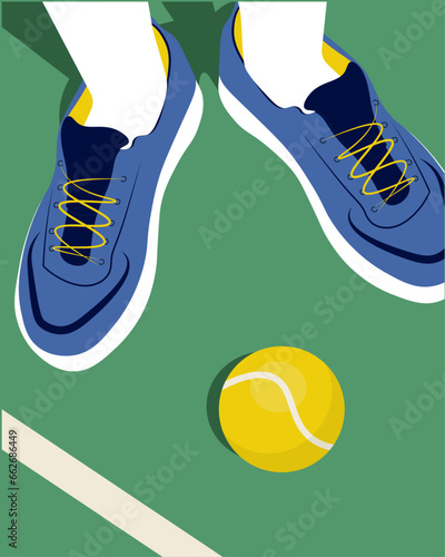 Tennis poster, tennis ball, sport