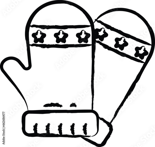 Gloves hand drawn vector illustration