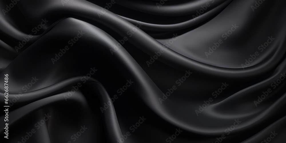 Fototapeta premium the background is a black cloth with iridescent light. generative ai.