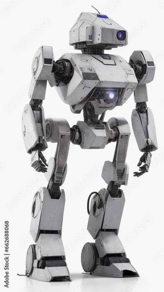 robot on white background AI generative robot on white background AI generative