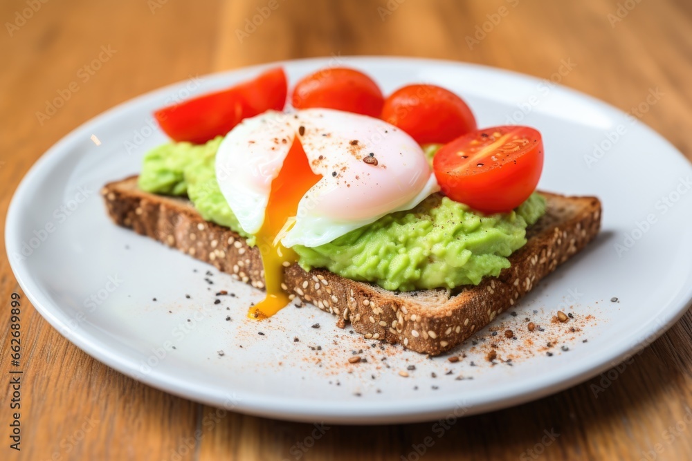 smashed avocado on toast with poached egg smashed avocado on toast with poached egg