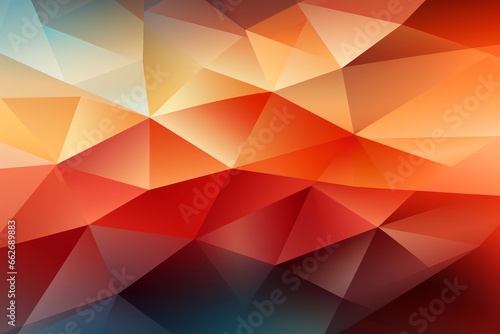 Background of intersecting red and orange triangles with a fiery gradient, Generative AI