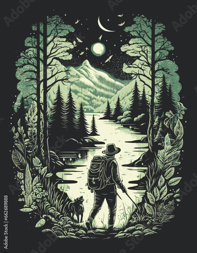 Forest Adventure - Captivating Vector Illustration