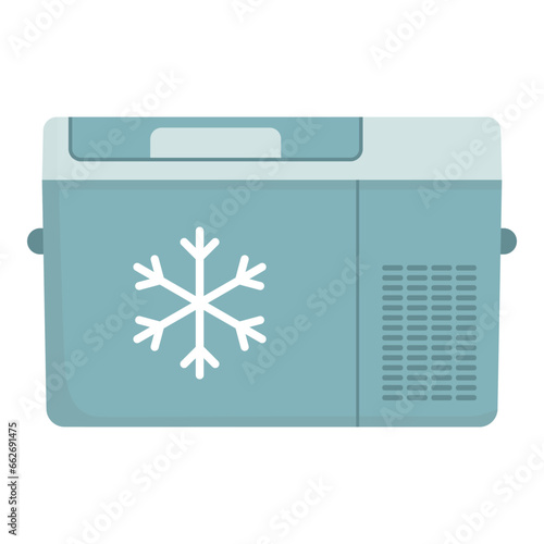 Portable freezer refrigerator isolated icon