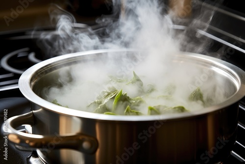 a steaming pot lid