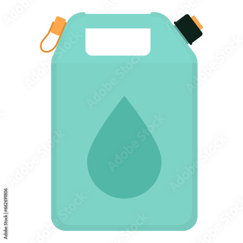 Full plastic water canister isolated