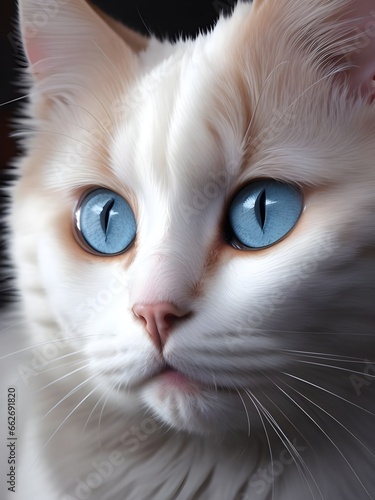 Generative AI Sweet Cat Portrait
