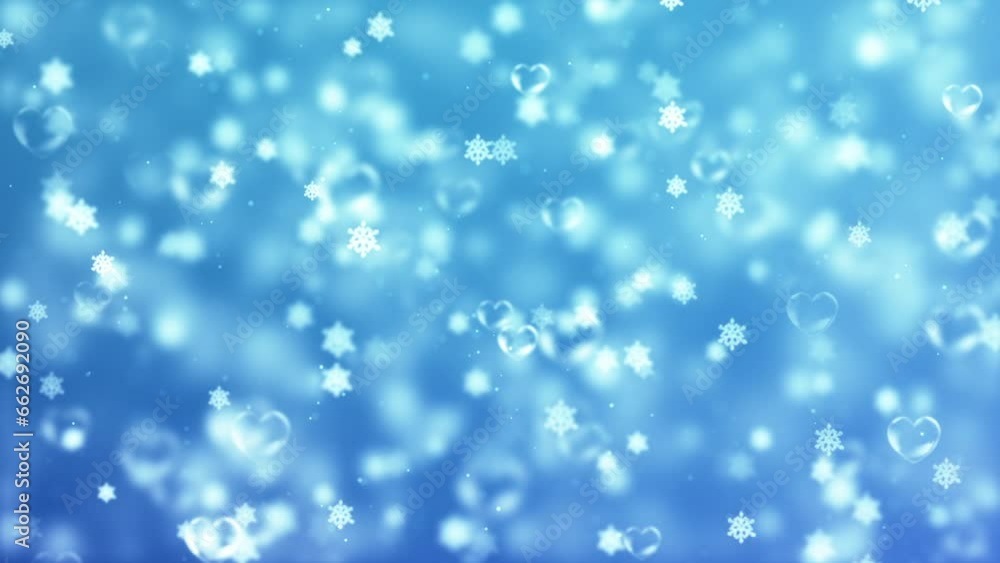 Beautiful winter snowflake heart abstract background Beautiful winter snowflake heart abstract background