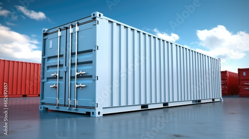 3d rendering of storage containers for shipping.