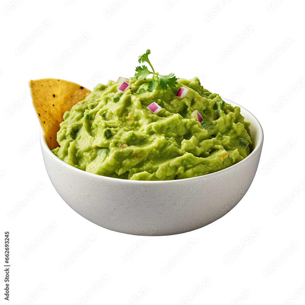Guacamole on a white background isolated PNG Guacamole on a white background isolated PNG