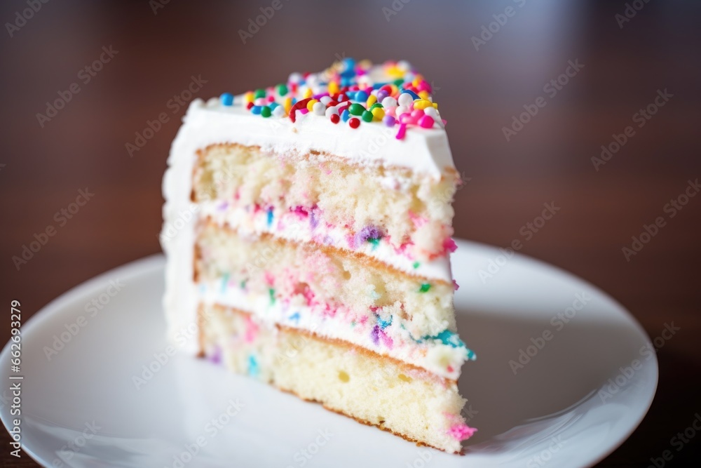 a single slice of birthday cake a single slice of birthday cake