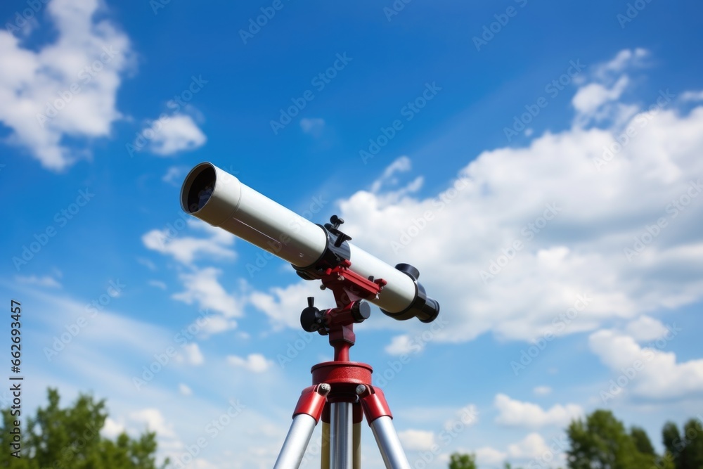 childs telescope pointed at the bright daytime sky childs telescope pointed at the bright daytime sky