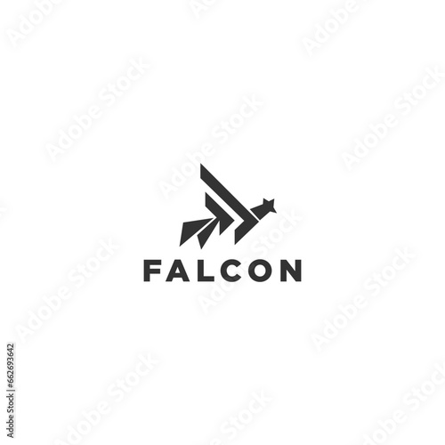Abstract falcon logo design template 
