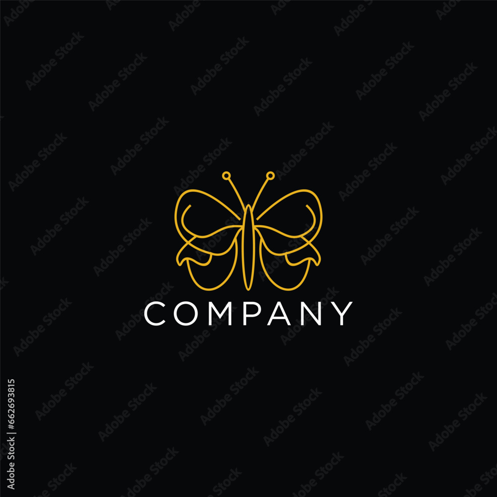 Butterfly line art elegant luxury logo icon design template flat vector
Butterfly line art elegant luxury logo icon design template flat vector