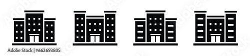 Hospital Building Icon VectorBuilding icon. Building office, bank, museum, school, government icon, vector illustration