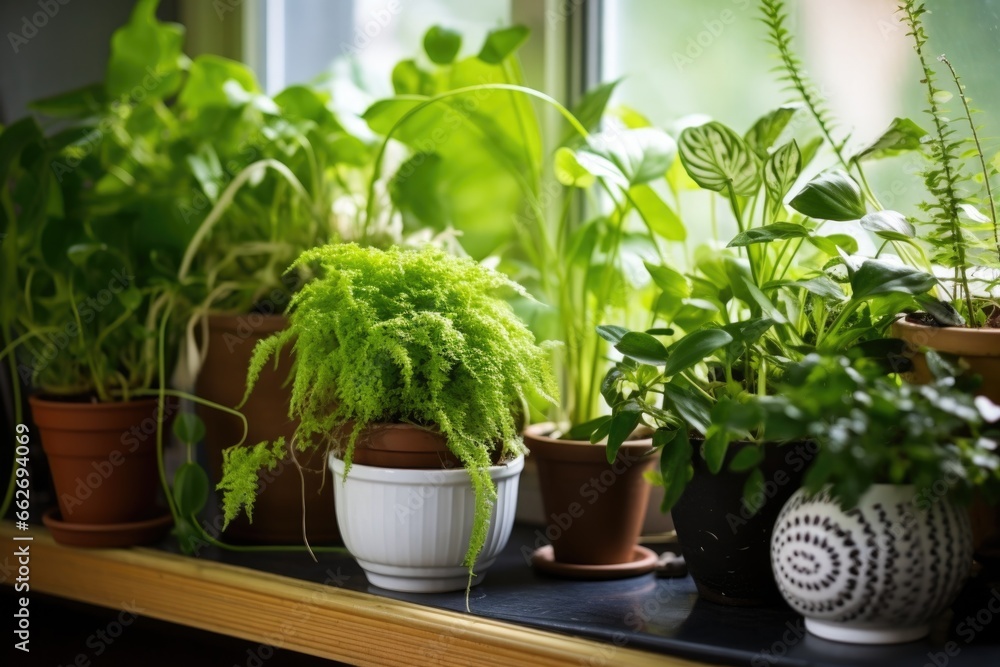 limp and undernourished houseplants in a pot limp and undernourished houseplants in a pot