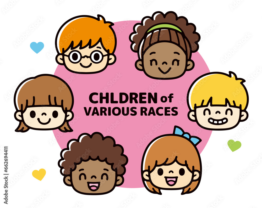 Children's faces in the image of diversity Children's faces in the image of diversity
