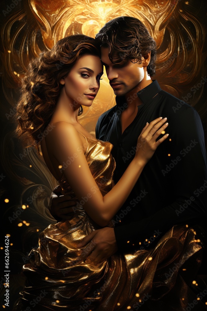 Romantic Elegance. A Beautiful Couple Embracing Love and Style Romantic Elegance. A Beautiful Couple Embracing Love and Style