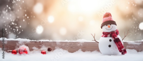 Winter holiday christmas background with bokeh. Winter holiday christmas background. Merry Christmas and Happy New Year. Festive bright beautiful background. © Gasi